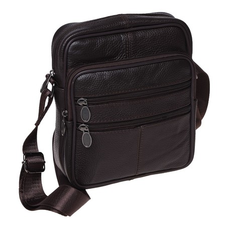 Чоловічі шкіряні сумки Borsa Leather K14012-brown купити недорого в Ти Купи