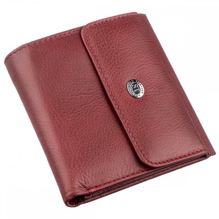 Жіночий бордовий гаманець з натуральної шкіри ST Leather 18920 Бордовий купити недорого в Ти Купи
