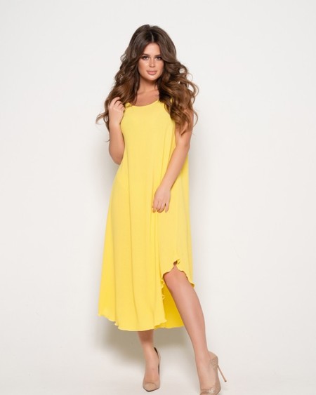 Сукня ISSA PLUS 10800 4XL жовтий купити недорого в Ти Купи