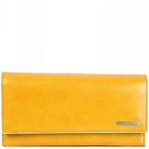 Жовте шкіряне жіноче портмоне Piquadro Blue Square (PD3411B2_G) купити недорого в Ти Купи