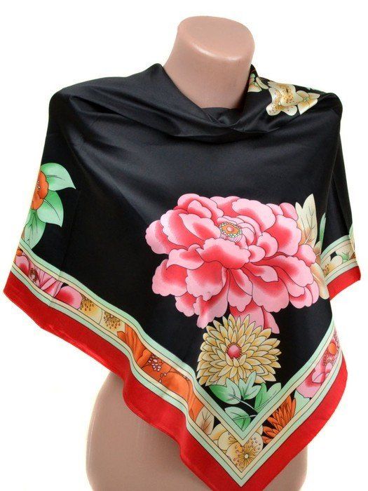 Женский шелковый платок Весна-Лето 20492-A3 купить недорого в Ты Купи