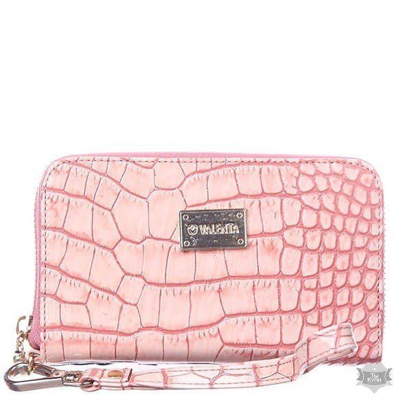 Жіночий шкіряний світло-рожевий гаманець Valenta С104535 купити недорого в Ти Купи
