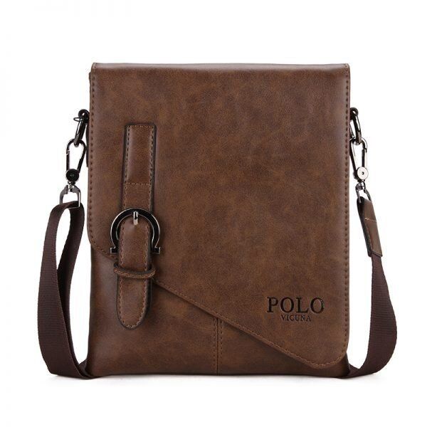 Чоловіча сумка POLO VICUNA (8838-2-BR) коричнева купити недорого в Ти Купи