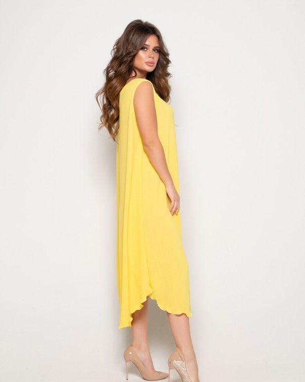 Сукня ISSA PLUS 10800 4XL жовтий купити недорого в Ти Купи