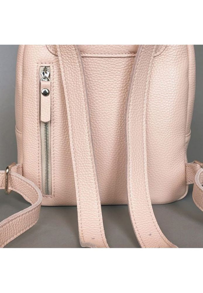 Женский рюкзак из натуральной кожи Groove S пудровый TW-GROOVE-S-PUDRA-FLO купить недорого в Ты Купи