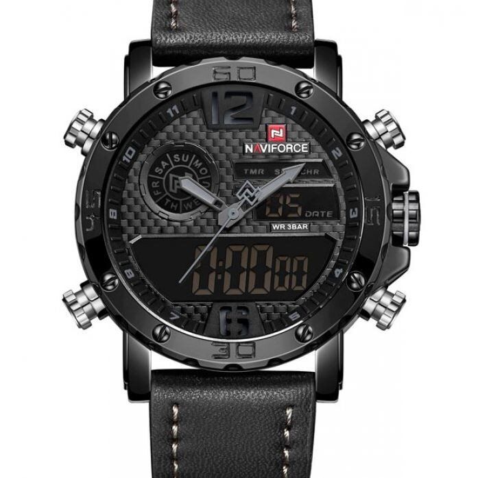 Мужские спортивные часы NAVIFORCE NEXT BLACK NF9134 (1279) купить недорого в Ты Купи