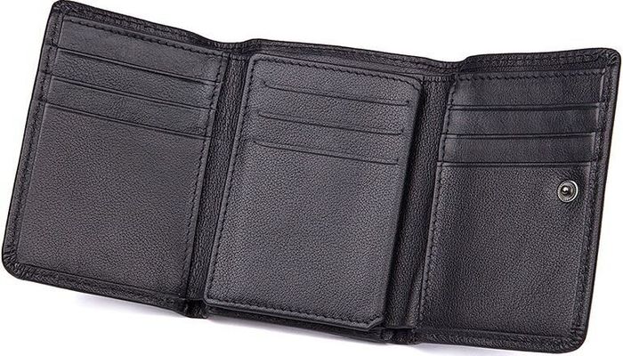 Чоловічий шкіряний гаманець Vintage 14467 Чорний купити недорого в Ти Купи