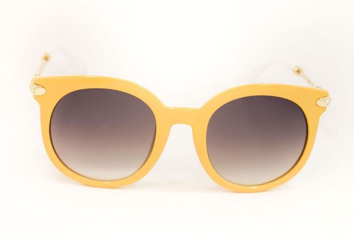 Сонцезахисні круглі жовті жіночі окуляри купити недорого в Ти Купи