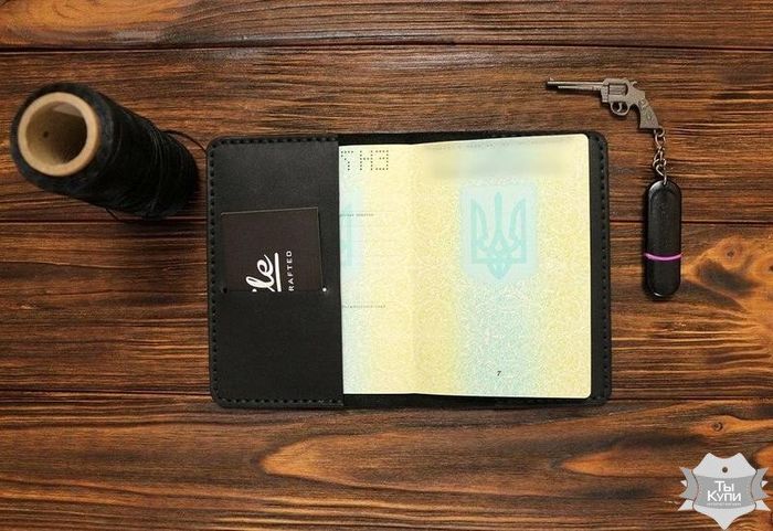 Обкладинка для паспорта ручної роботи VOILE vl-pc1-blk купити недорого в Ти Купи