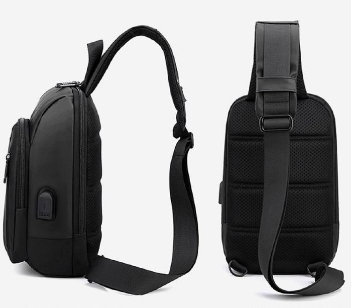 Каркасная сумка слинг черная Confident ATN01-T-X2032A купить недорого в Ты Купи