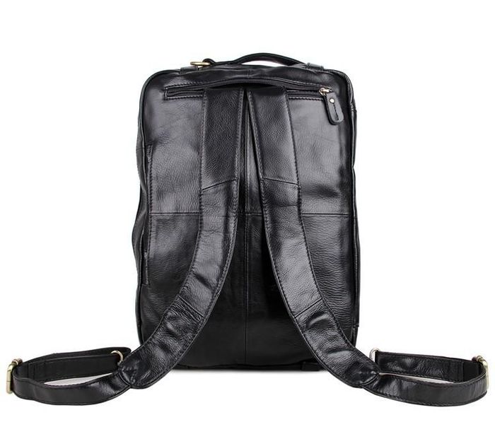Мужская кожаная черная сумка-трансформер John McDee jd7026a купить недорого в Ты Купи