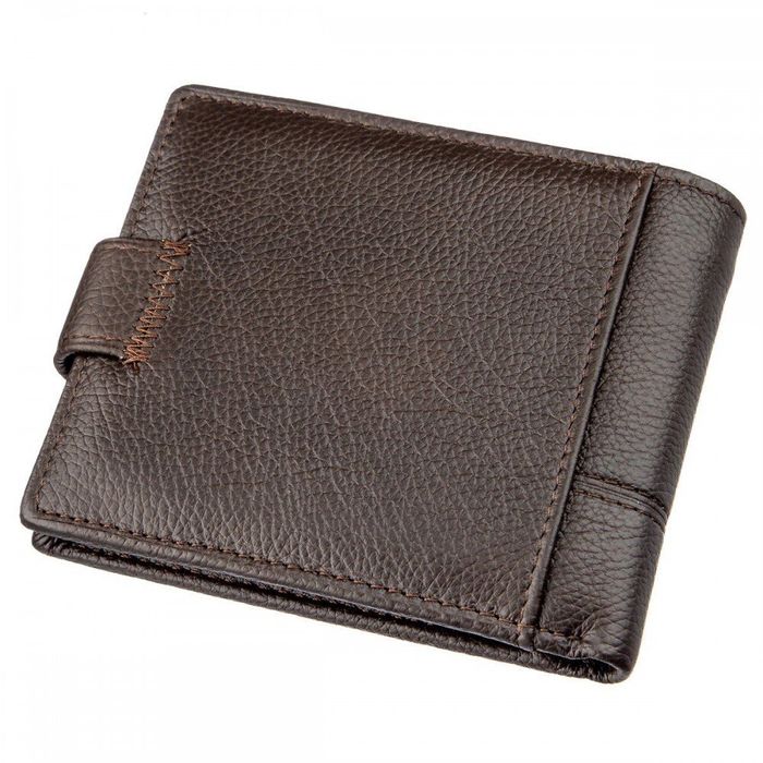 Чоловік горизонтальний гаманець зі шкіри TAILIAN 19010 Темно-коричневий купити недорого в Ти Купи