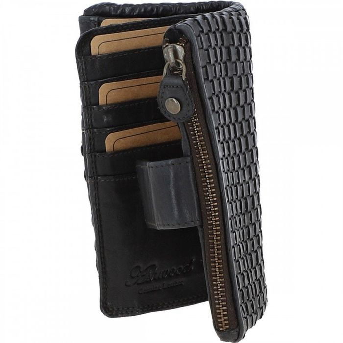 Жіночий шкіряний гаманець Ashwood D83 темно -сірий (темно -сірий) купити недорого в Ти Купи