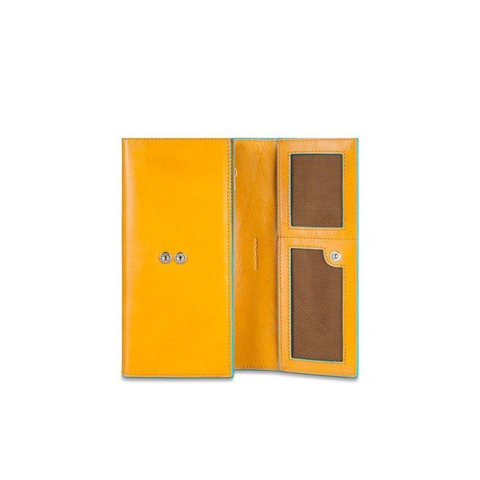 Желтое кожаное женское портмоне Piquadro Blue Square (PD3411B2_G) купить недорого в Ты Купи