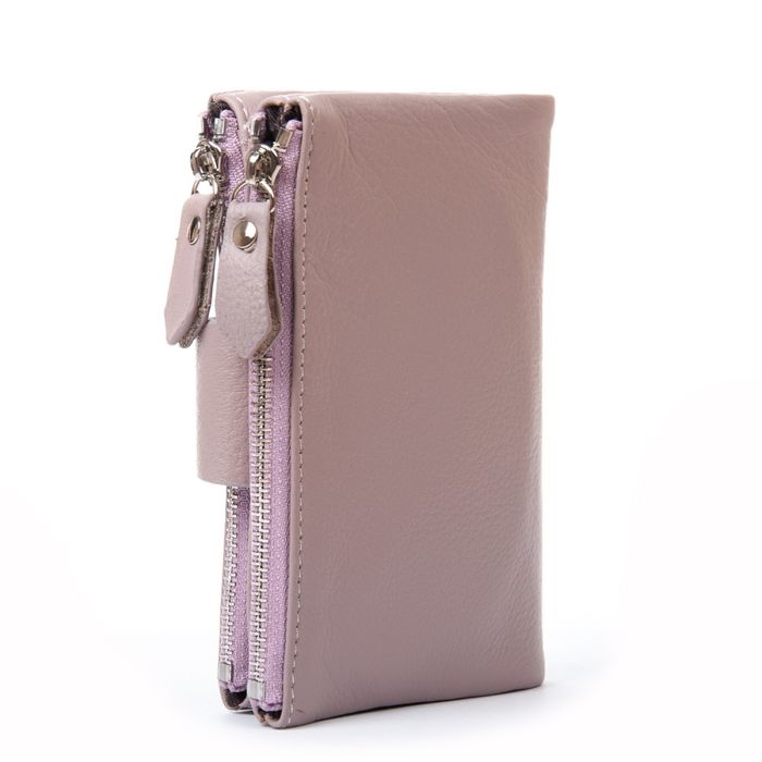 Женский кожаный кошелек Classik DR. BOND WN-23-19 pink-purple купить недорого в Ты Купи