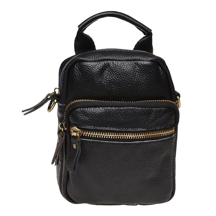 Мужская кожаная сумка через плечо Keizer K108-black купить недорого в Ты Купи