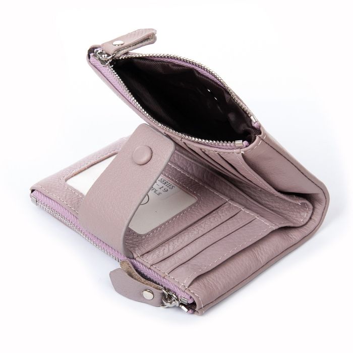 Женский кожаный кошелек Classik DR. BOND WN-23-19 pink-purple купить недорого в Ты Купи