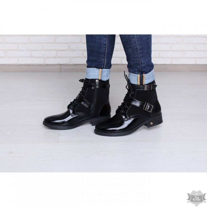 Женские лаковые зимние ботинки Villomi 2510-10 купить недорого в Ты Купи