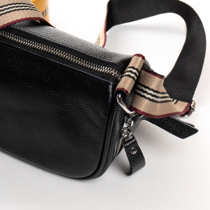 Жіноча шкіряна сумка-клатч Cosmetic bag 01-09 39048-L black купити недорого в Ти Купи