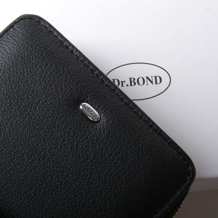 Жіночий шкіряний гаманець Classik DR. BOND WN-4 black купити недорого в Ти Купи