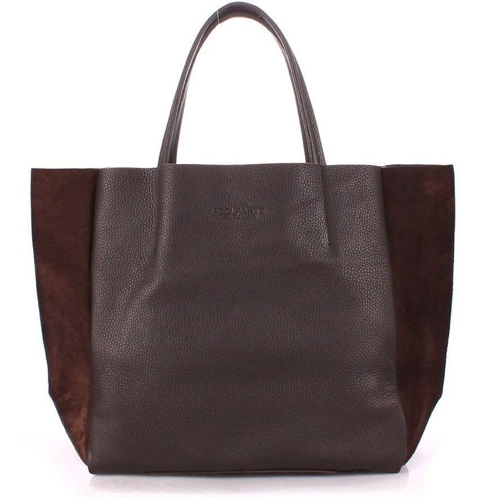 Кожаная двусторонняя сумка POOLPARTY Soho коричневая купить недорого в Ты Купи