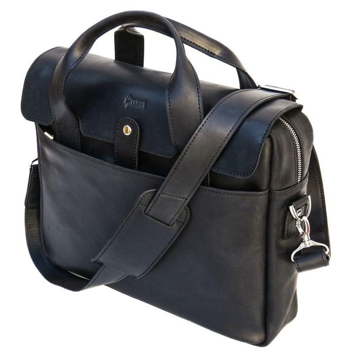 Чоловіча шкіряна сумка-портфель TARWA RA-1812-4lx Чорний купити недорого в Ти Купи