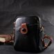Молодіжна жіноча шкіряна сумка через плече Vintage 22269, Чорний