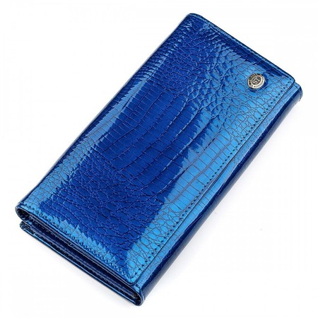 Жіночий шкіряний гаманець ST Leather 18394 (S3001A) Синій купити недорого в Ти Купи
