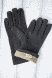 Перчатки женские чёрные комбинированные замша+кашемир 516-2s2 M