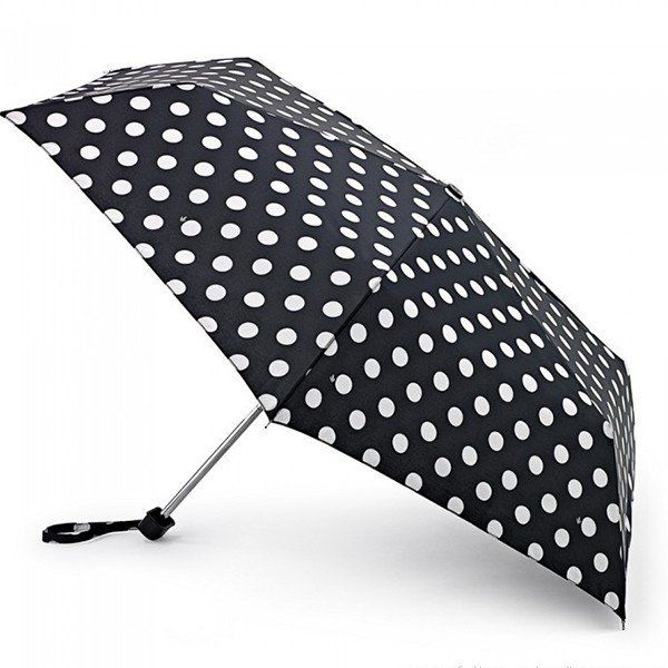 Механічна жіноча парасолька FULTON MINIFLAT-2 L340 - WHITE SPOT купити недорого в Ти Купи