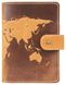 Обкладинка для паспорта зі шкіри Hi Art «World Map» PB-03S / 1 Shabby Honey Пісочний купити недорого в Ти Купи