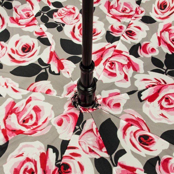 Женский зонт-трость полуавтомат Fulton Bloomsbury-2 L754 - Painted Roses (Рисованные розы) купить недорого в Ты Купи