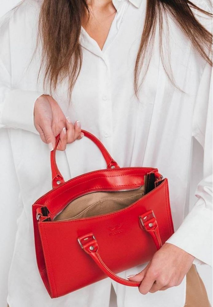 Женская кожаная сумка Fancy красная TW-FENCY-RED-KSR купить недорого в Ты Купи