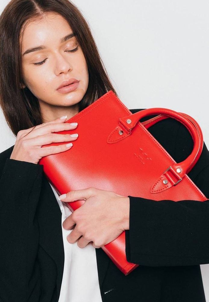 Жіноча шкіряна сумка фантазійна червона tw-fensy-rec-ksr купити недорого в Ти Купи