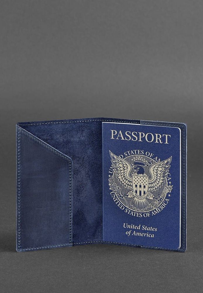 Обложка для паспорта из кожи с американским гербом BlankNote bn-op-usa-nn купить недорого в Ты Купи