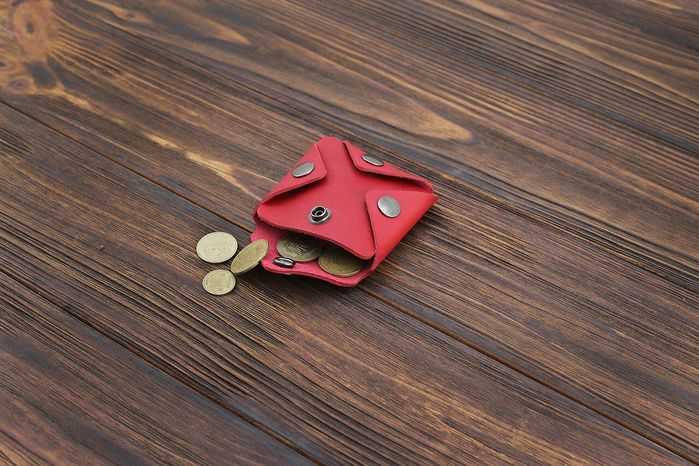 Монетниця ручної роботи зі шкіри Краст VOILE червона cn3-kred купити недорого в Ти Купи