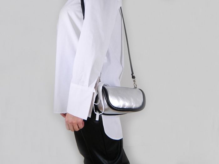 Женская сумочка из натуральной кожи Svіtlana Zubko Pare S25-silver-01 купить недорого в Ты Купи