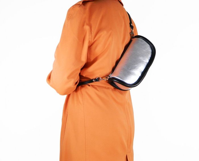 Жіноча сумочка з натуральної шкіри Svіtlana Zubko pare s25-silver-01 купити недорого в Ти Купи