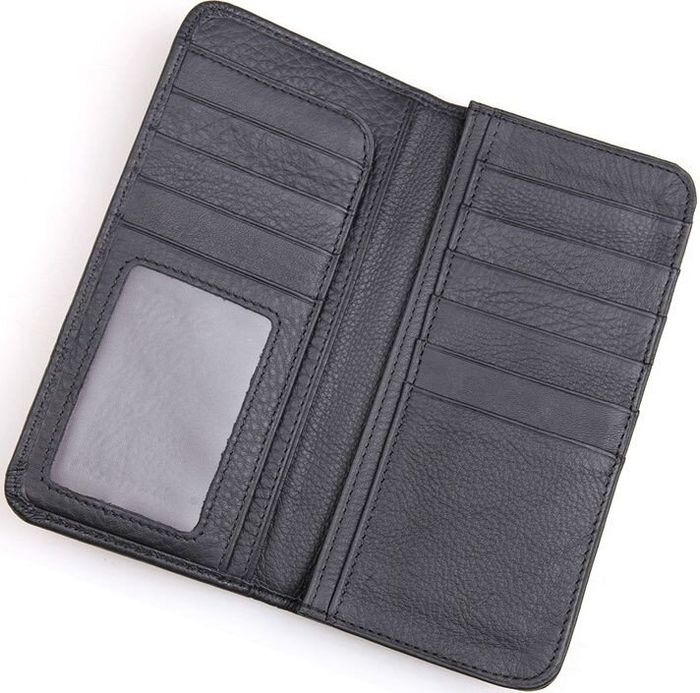 Чоловічий шкіряний гаманець Vintage 14463 Чорний купити недорого в Ти Купи