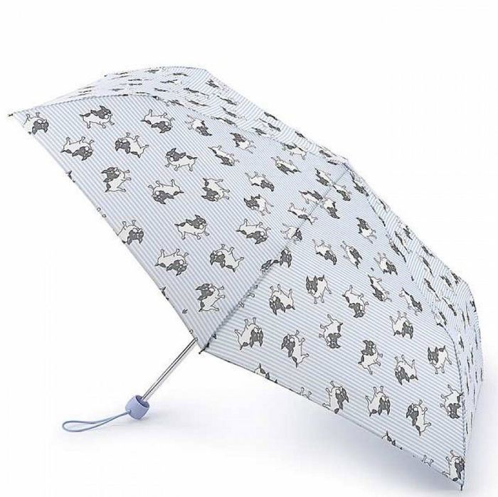 Жіноча механічна парасолька Fulton Superslim-2 L553 Stripe Frenchie (Французький бульдог) купити недорого в Ти Купи