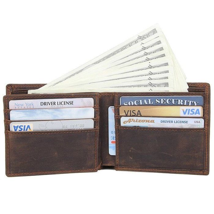 Мужской кошелёк из натуральной кожи Vintage 14965 купить недорого в Ты Купи