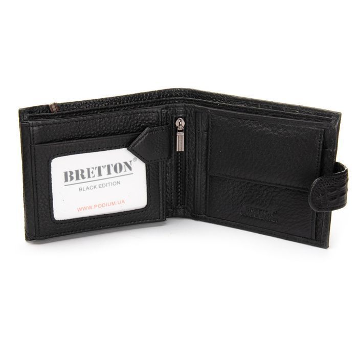 Чоловічий шкіряний гаманець BE BRETTON 208-Z3204 black croco купити недорого в Ти Купи