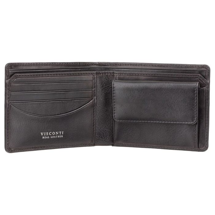 Кожаный мужской кошелек с RFID защитой Visconti cr92 blk купить недорого в Ты Купи