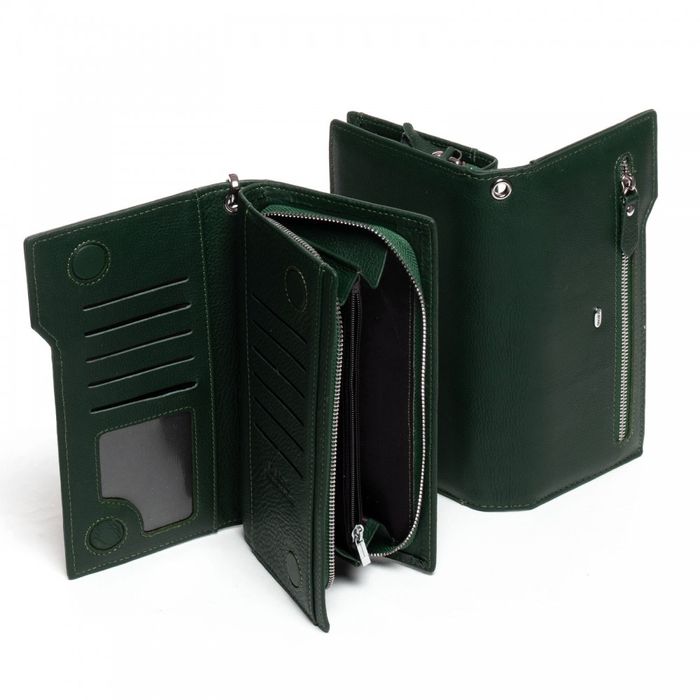 Женский кожаный кошелек Classik DR. BOND WMB-2M green купить недорого в Ты Купи