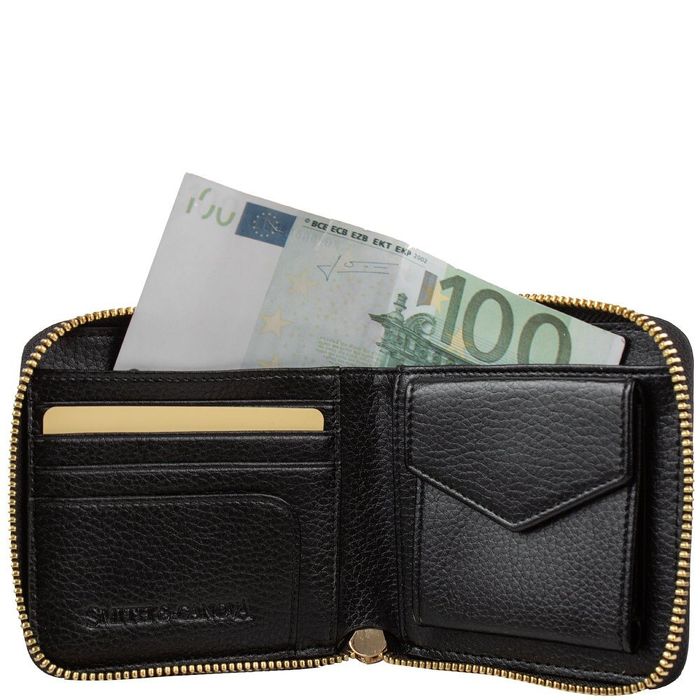 Жіночий шкіряний гаманець SMITH CANOVA FUL-26803-black-tan купити недорого в Ти Купи