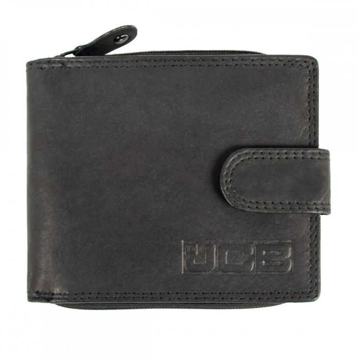 Англійський чоловічий шкіряний гаманець JCB NC43MN Black (Чорний) купити недорого в Ти Купи