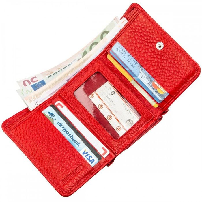 Женский красный кошелёк из натуральной кожи ST Leather 18892 Красный купить недорого в Ты Купи