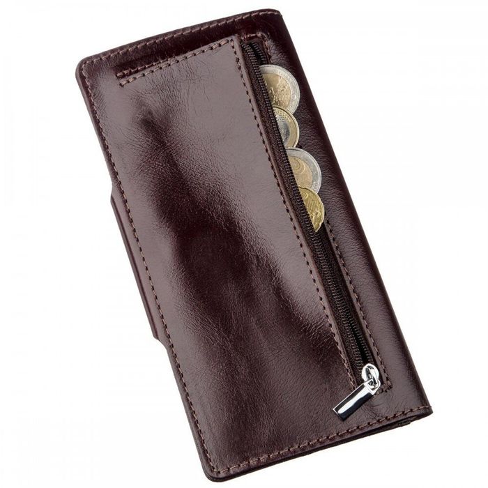 Чоловічий гаманець зі шкіри Алькор SHVIGEL 16175 Коричневий купити недорого в Ти Купи