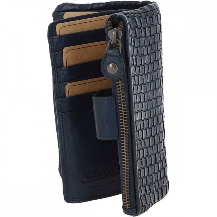 Жіночий шкіряний гаманець Ashwood D83 темно -синій (синій) купити недорого в Ти Купи