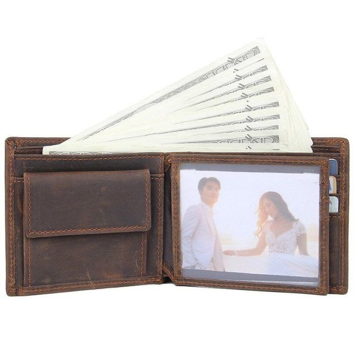 Чоловічий гаманець з натуральної шкіри Vintage 14965 купити недорого в Ти Купи
